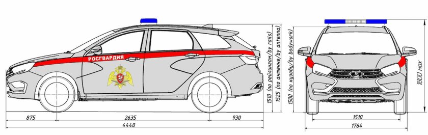 Лада Веста ng чертёж