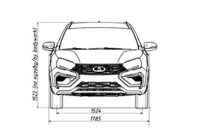 Лада Веста чертеж
