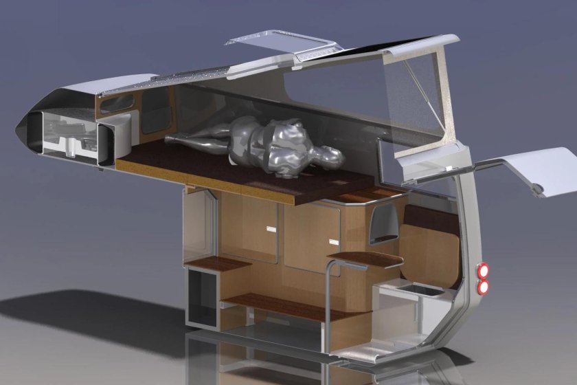 Кемпер жилой модуль для пикапа планировка