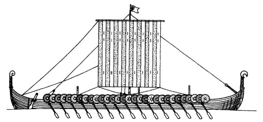 Корабль викингов Драккар