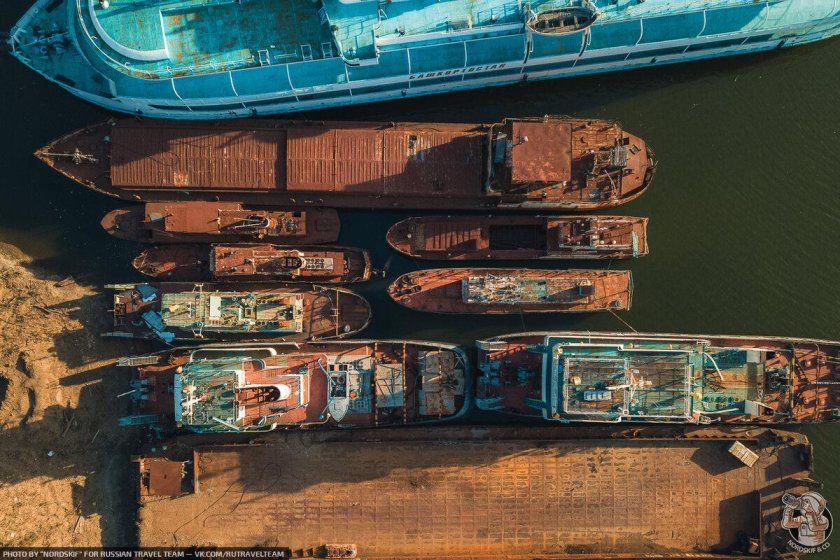 Затон Уфа кладбище кораблей