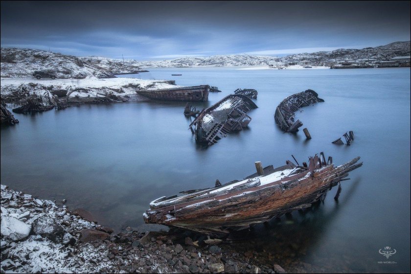 Кольский полуостров кладбище кораблей