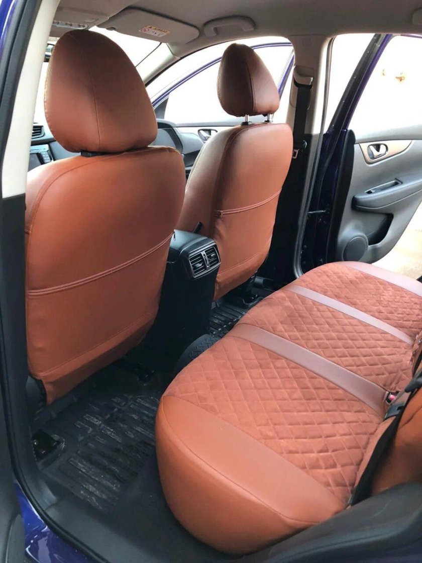 Коричневый чехлы автопилот алькантара