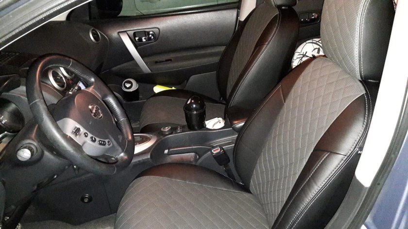 Чехлы Кашкай j10 алькантара