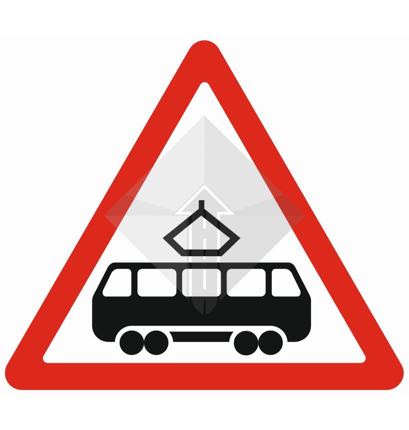 Знак пересечение с трамвайной линией