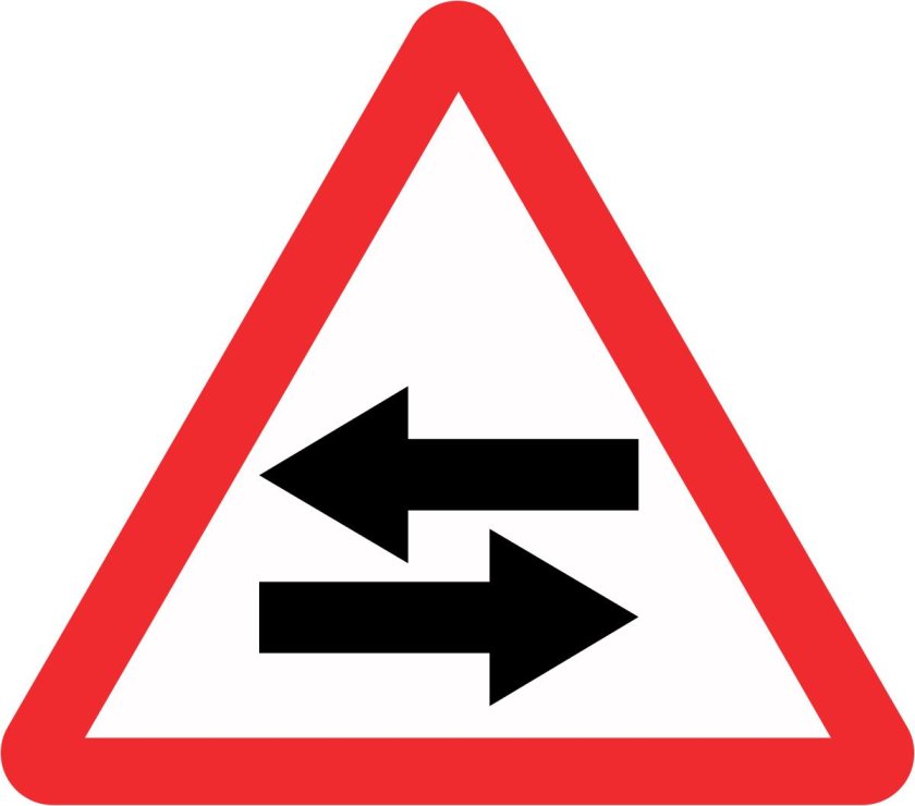 Знак двустороннее движение