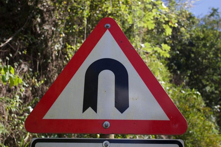 Знак разворот