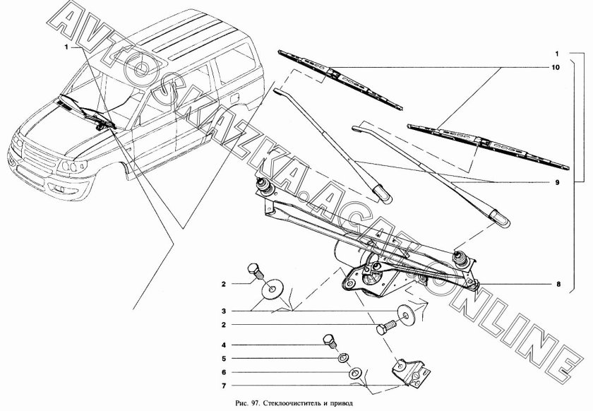 Привод стеклоочистителя 3163 УАЗ