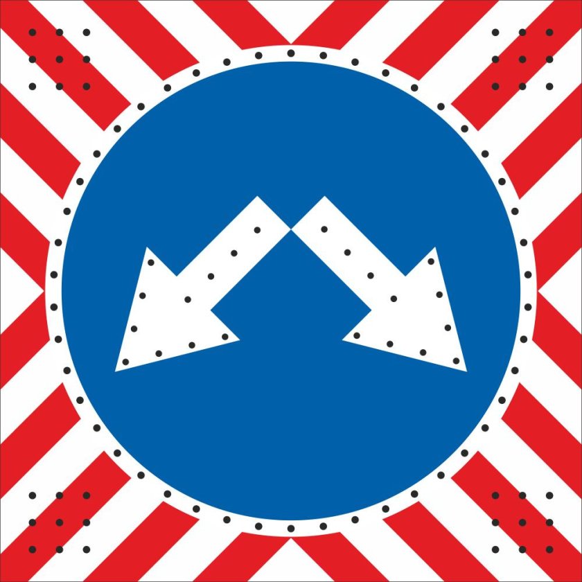 Знаки 4.2.1 - 4.2.3 "объезд препятствия"