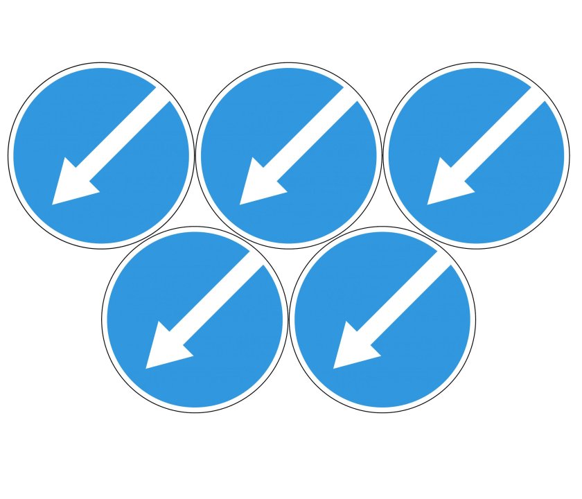 Дорожный знак 4.2.2 объезд препятствия слева