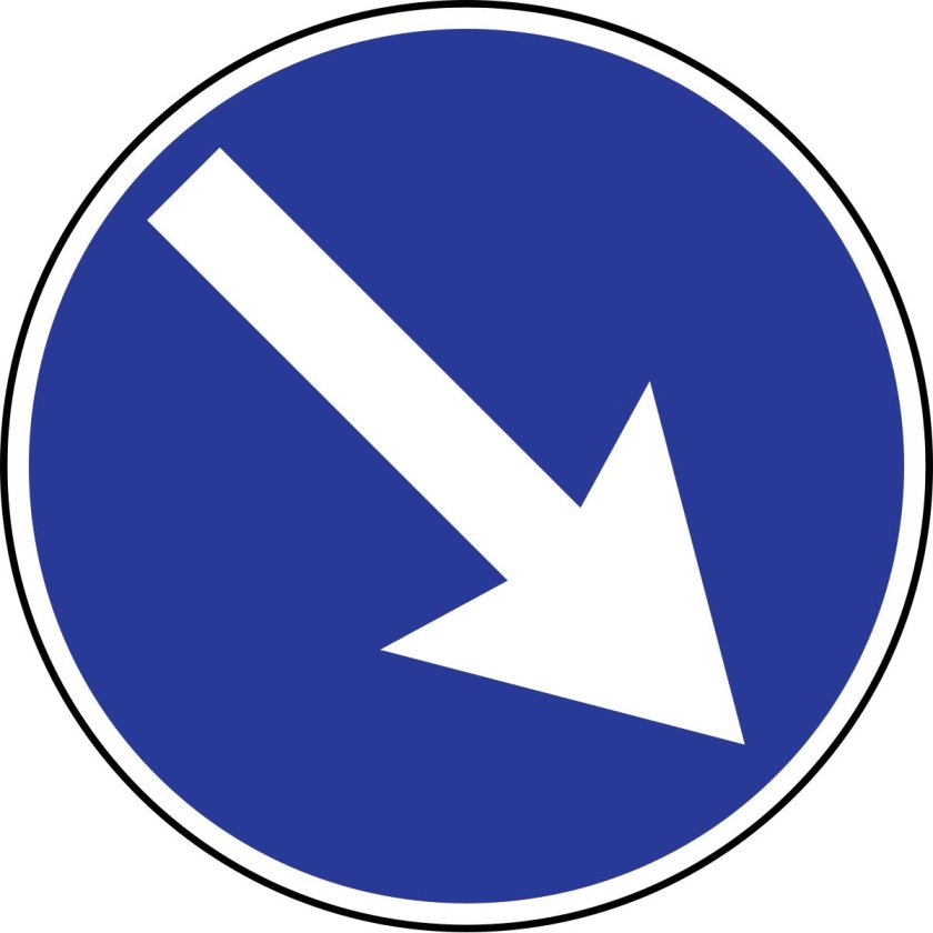 Знак 4.2.2 объезд препятствия слева