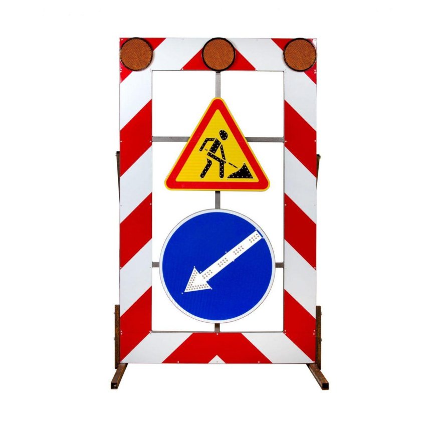 Передвижной заградительный знак светодиодный