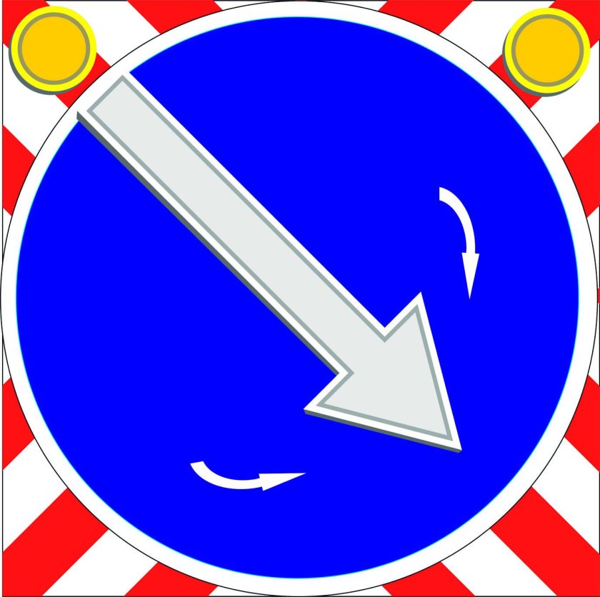 Светодиодный дорожный знак 4.2.1, 4.2.2