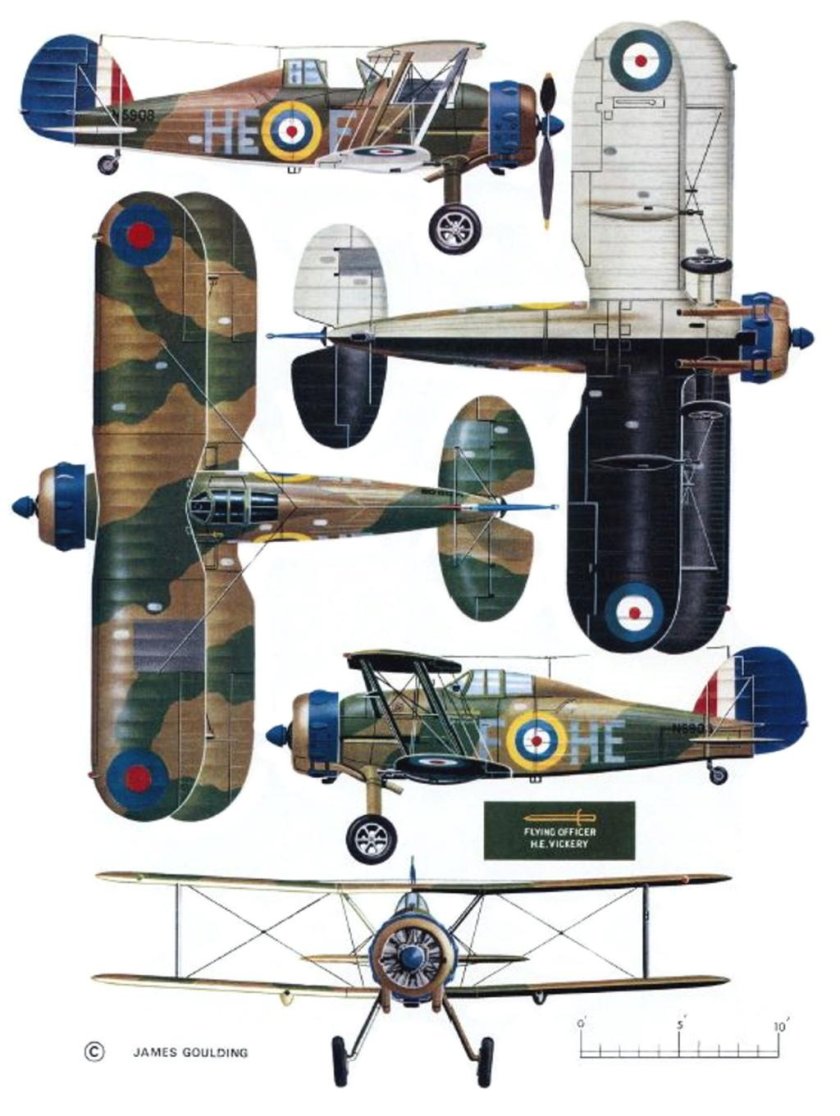 Самолёт Gloster Gladiator 1/32