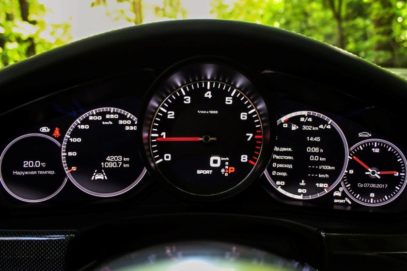 Porsche Panamera приборная панель