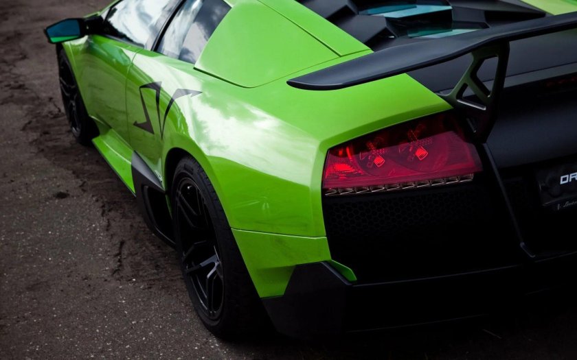 Картинка для телефона зеленого цвета Ламборгини