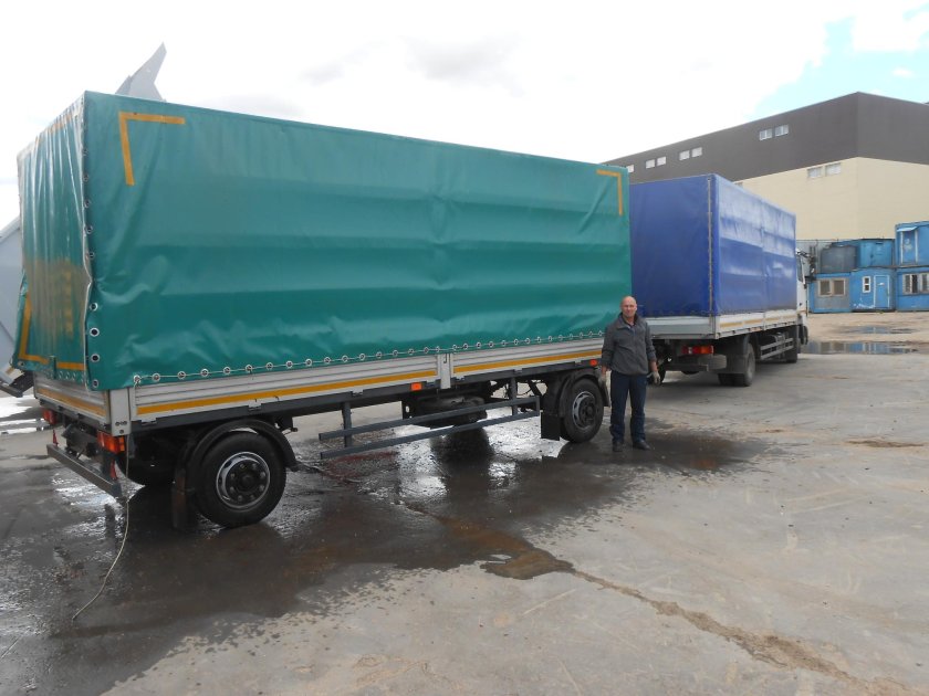 МАЗ 4370 бортовой с прицепом