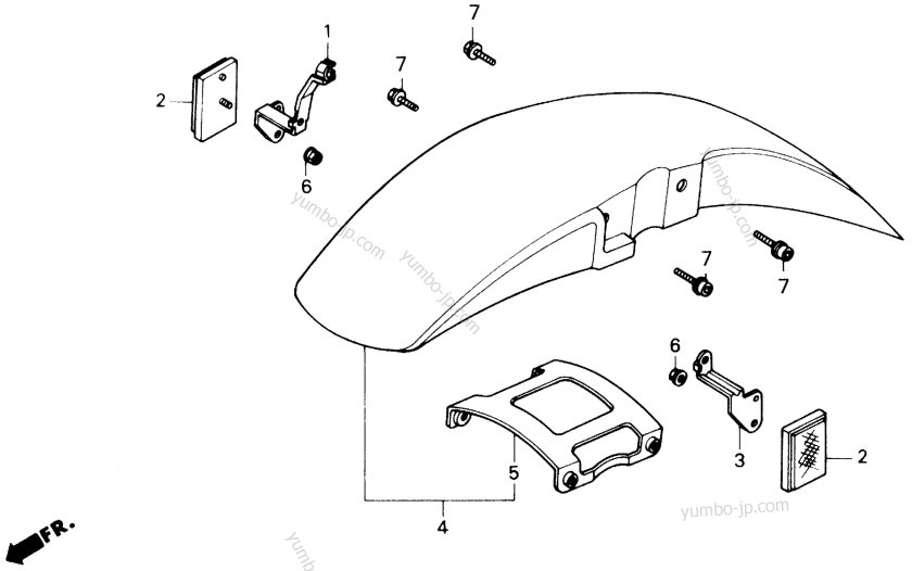 Переднее крыло cb400