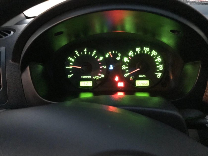 Лампочки панели приборов Киа Рио 1