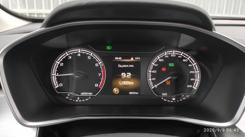 Geely Coolray панель приборов