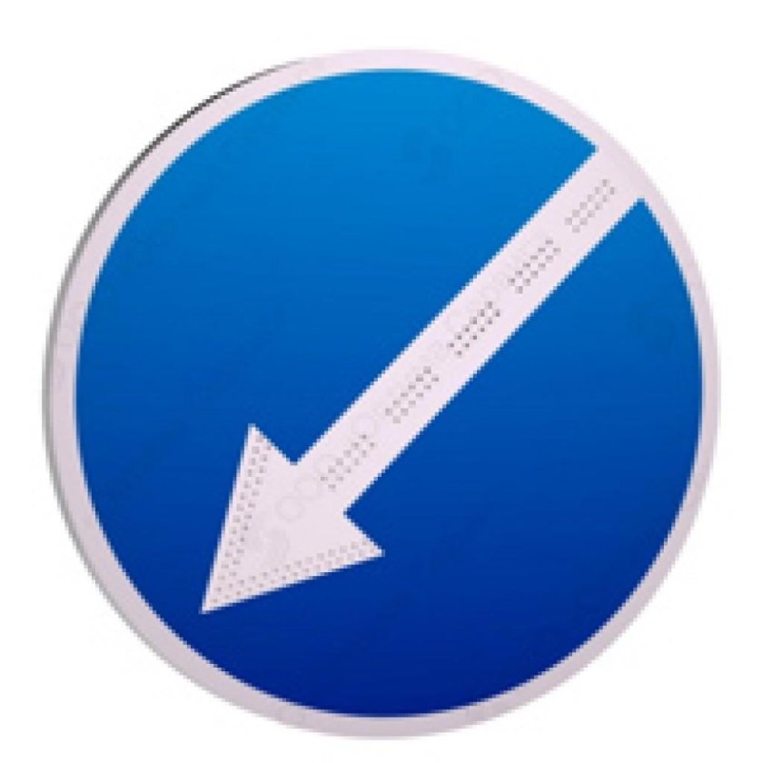 Знак 4.2.2 объезд препятствия слева