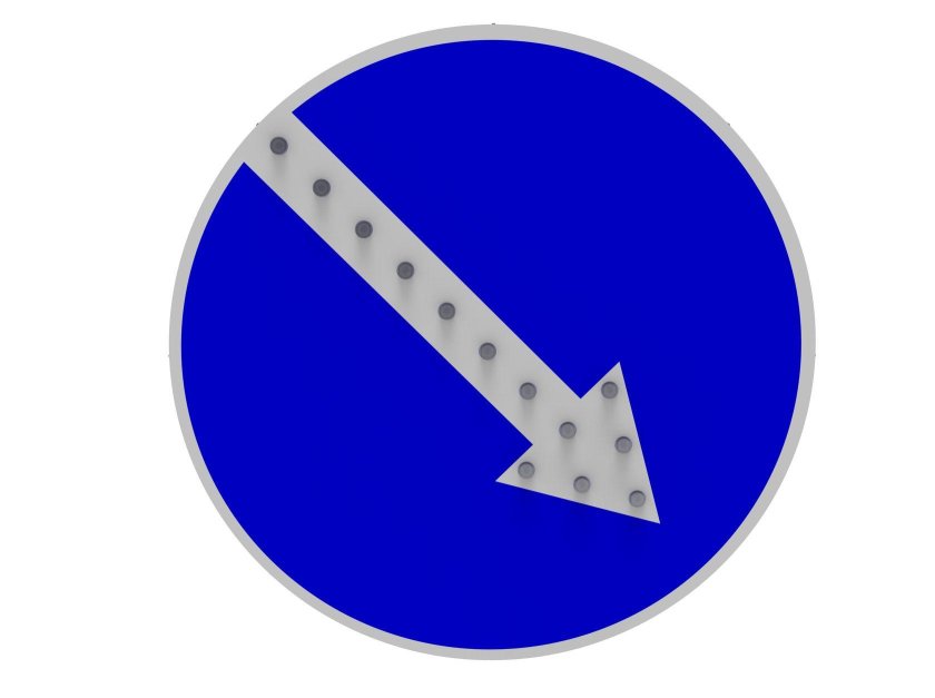 Светодиодный дорожный знак 4.2.1, 4.2.2