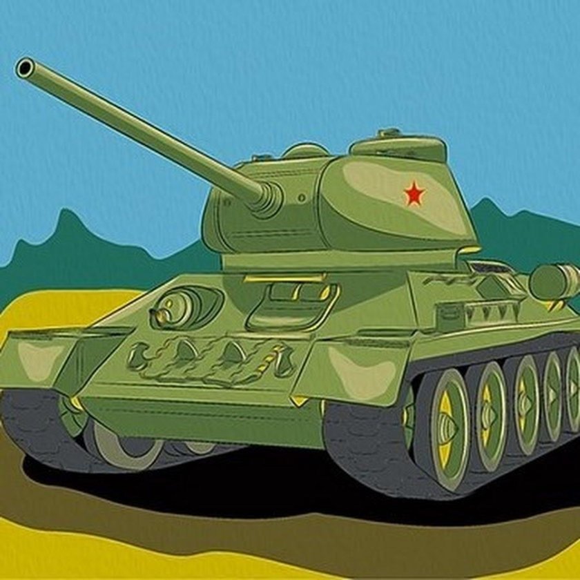Танк т34 картинка для детей