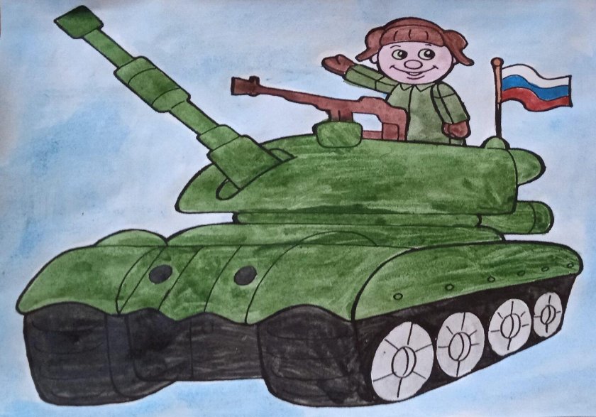Детские рисунки танк