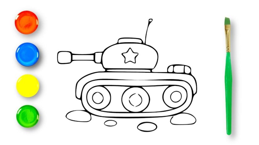 Раскраска танк т 34