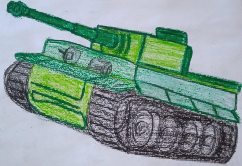 Танк красками