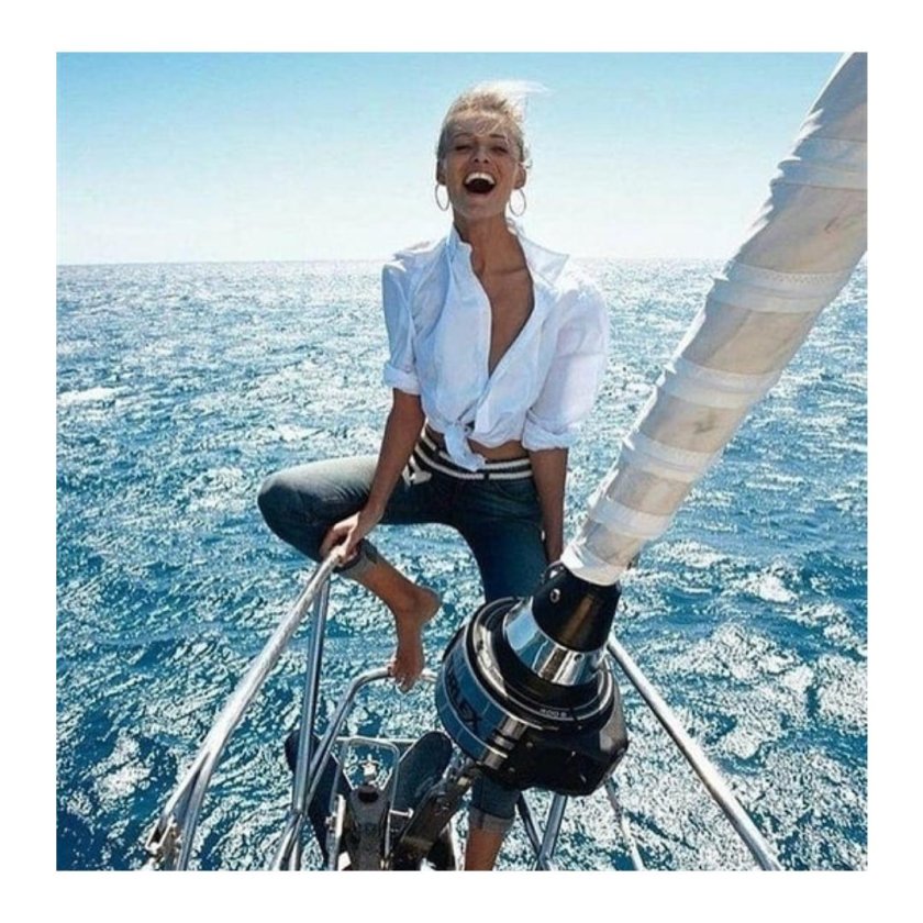 Эдита Вилкевичуте на яхте
