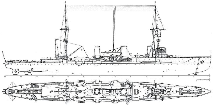 Модель крейсера красный Крым