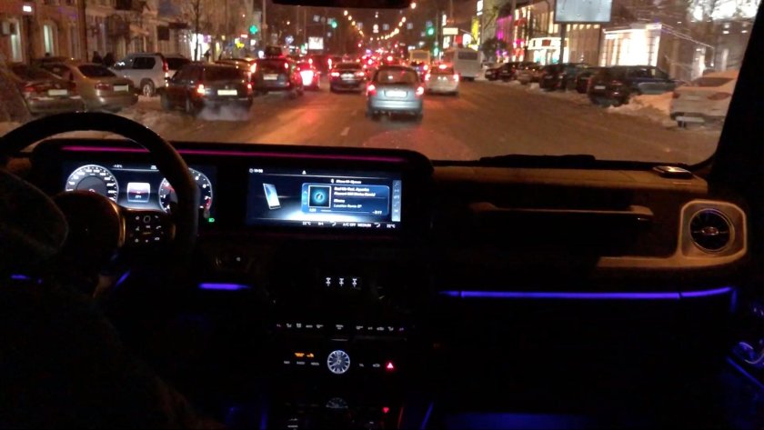 G63 салон ночь