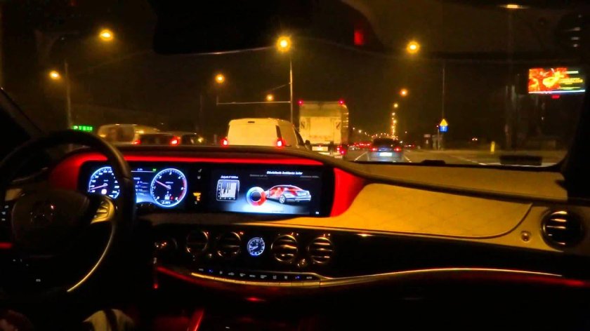 Mercedes w222 Night Drive зимое