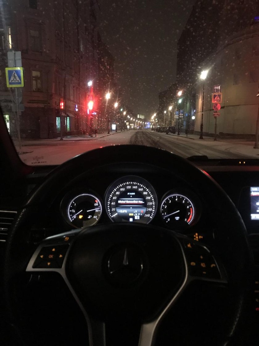 Mercedes Benz w204 салон ночь