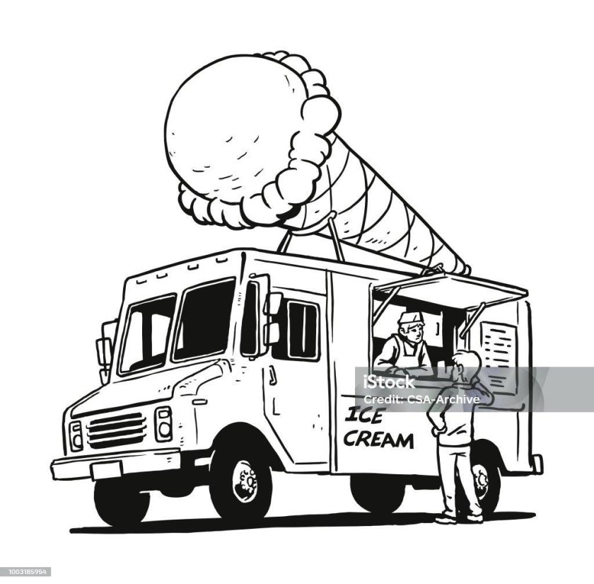Мороженщик раскраска