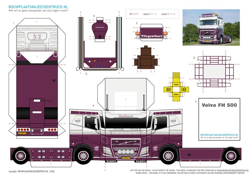 Volvo FH 600 развертка