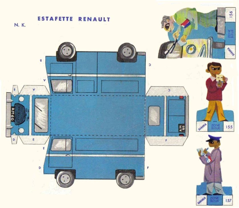 Машины из бумаги УАЗ 39094 развертка