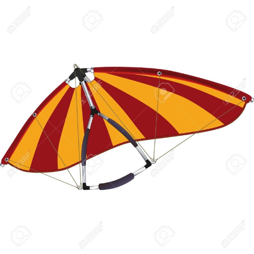 Дельтаплан на прозрачном фоне