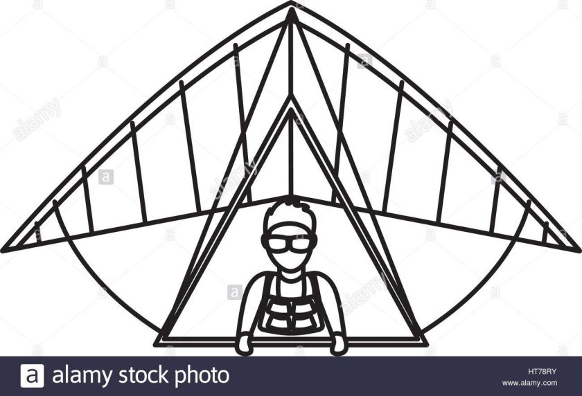 Дельтаплан раскраска