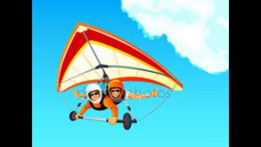 Иллюстрации с парапланом