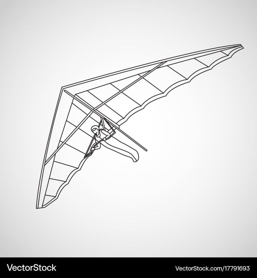 Дельтаплан раскраска
