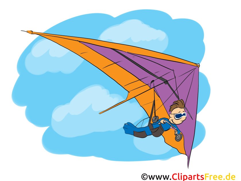 Дельтаплан мультяшный