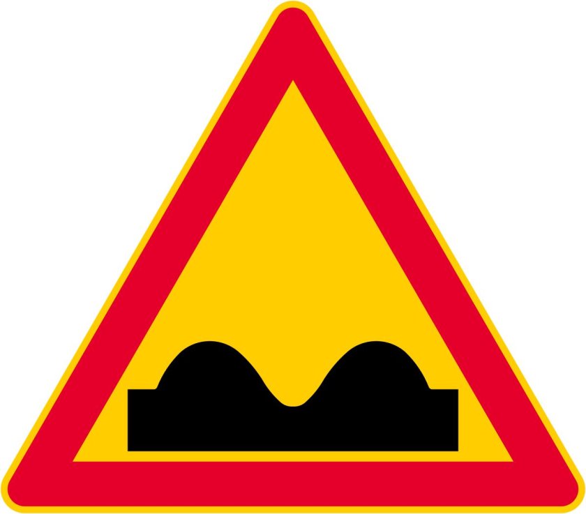 Знак 1.16 неровная дорога