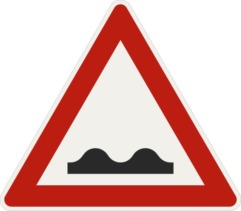 Знак неровная дорога