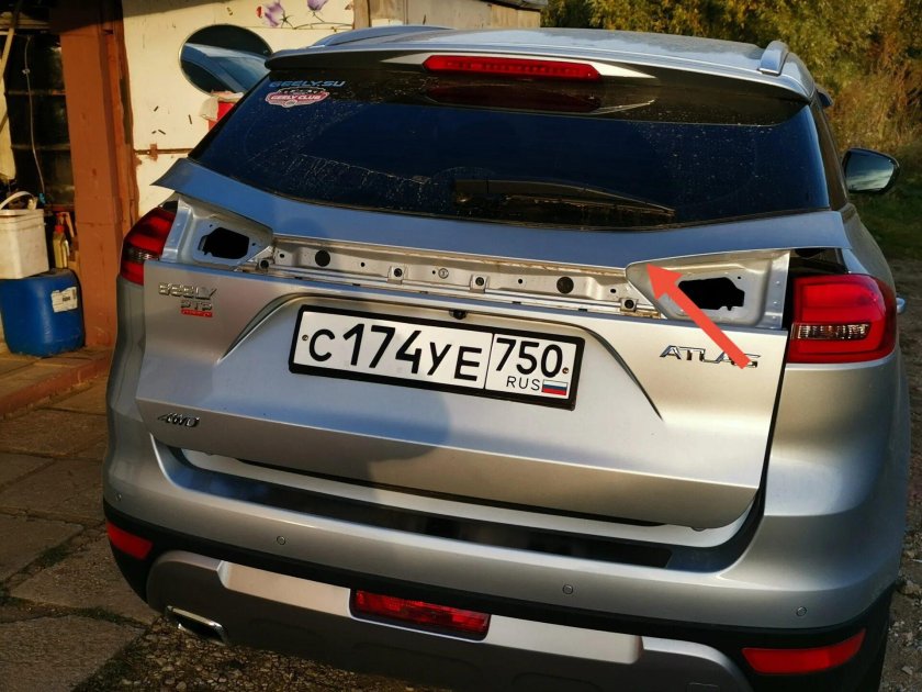 Спойлер Джили атлас