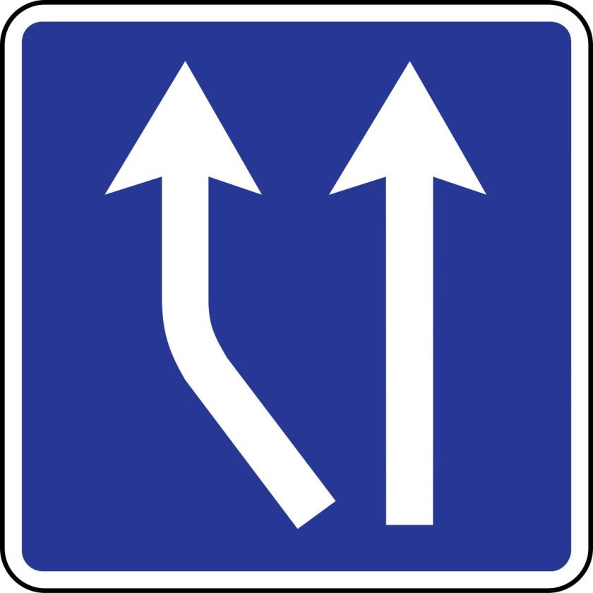 Знак конец полосы