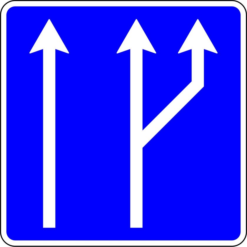 Знак 5.15.1 направления движения по полосам