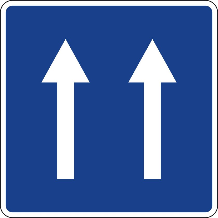 Дорожный знак направление движения