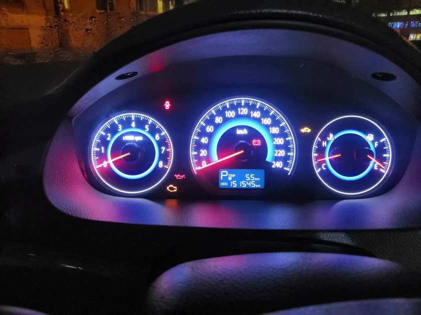 Пересвет приборной панели Соната ТАГАЗ